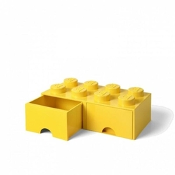 LEGO® úložný box 8 s šuplíky žlutý