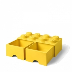 LEGO® úložný box 8 s šuplíky žlutý