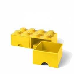 LEGO® úložný box 8 s šuplíky žlutý