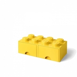 LEGO® úložný box 8 s šuplíky žlutý