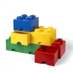 LEGO® úložný box 8 s šuplíky žlutý