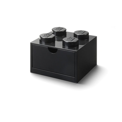 LEGO® stolní box 4 se zásuvkou - černá