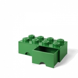 LEGO® úložný box 8 s šuplíky zelený