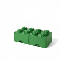 LEGO® úložný box 8 s šuplíky zelený