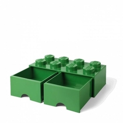 LEGO® úložný box 8 s šuplíky zelený