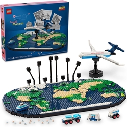 LEGO® Icons 41838 Vzpomínky z cest, Stavebnice mapy světa