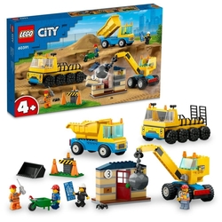 LEGO® City 60391 Vozidla ze stavby a demoliční koule
