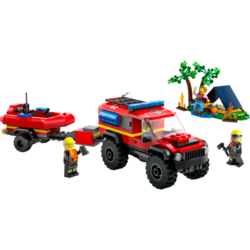 LEGO® City 60412 Hasičský vůz 4x4 a záchranný člun
