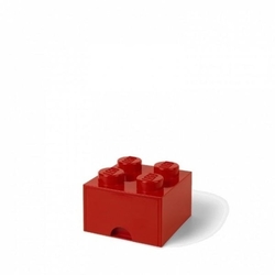 LEGO® úložný box 4 s šuplíkem červená