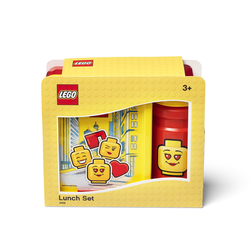 LEGO® ICONIC Girl svačinový set (láhev a box) - žlutá/červená