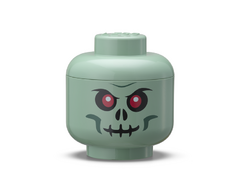 LEGO® úložná hlava (mini) - zelený kostlivec