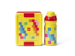 LEGO® Brick svačinový set (láhev a box) - červená/žlutá
