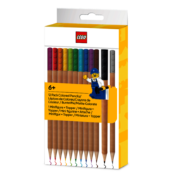 LEGO Pastelky, mix barev - 12 ks s LEGO klipem