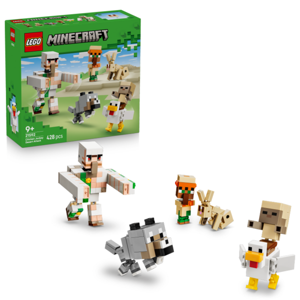 LEGO® Minecraft® 21592 Kuřecí žokej a útok v poušti