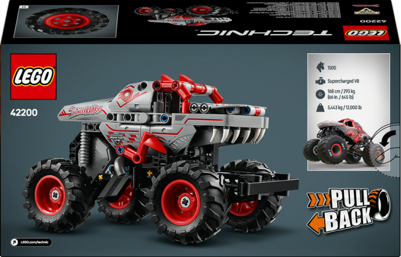 LEGO® Technic 42200 Monster Jam™ ThunderROARus™ s natahovacím motorem
