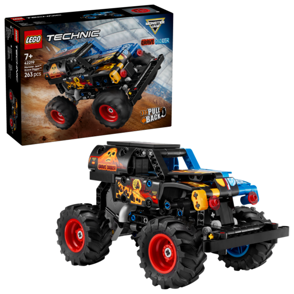 LEGO® Technic 42219 Monster Jam™ Grave Digger™ Oheň a led