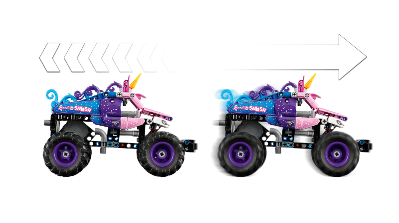 LEGO® Technic 42220 Monster Jam™ Sparkle Smash™ s natahovacím motorem