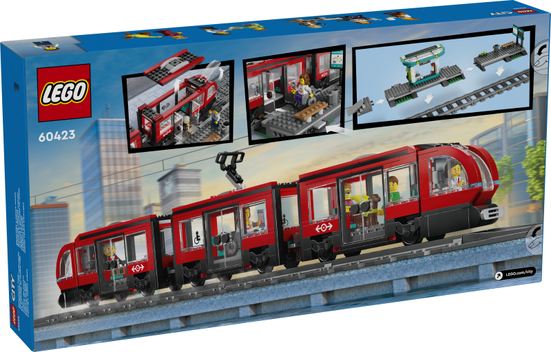 LEGO® City 60423 Tramvaj a zastávka v centru města

