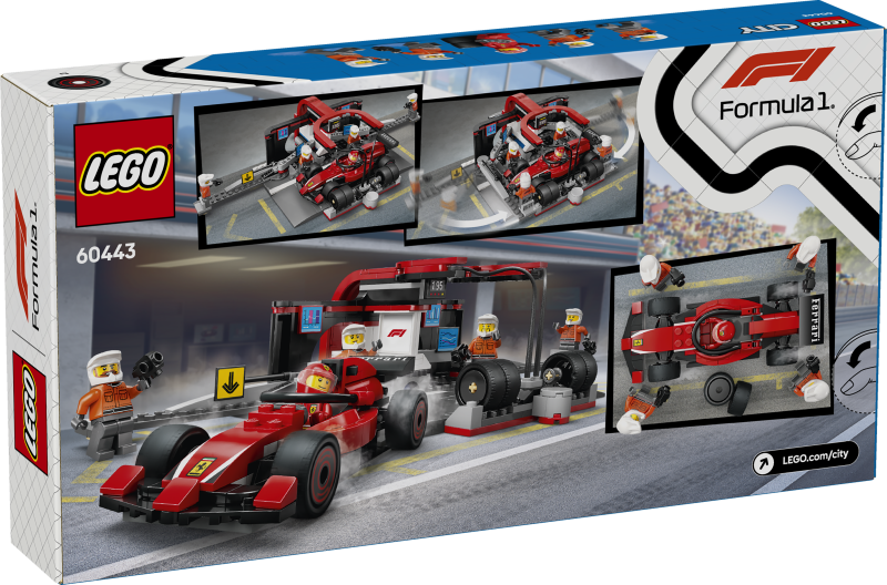 LEGO® City 60443 Zastávka v boxech F1® a personál s vozem Ferrari