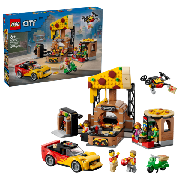 LEGO® City 60496 Rozvoz pizzy a vozidla