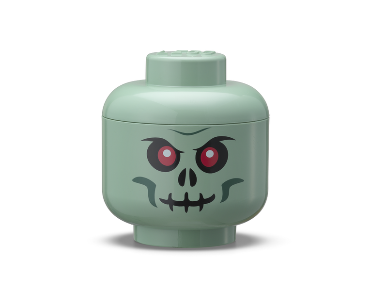 LEGO® úložná hlava (mini) - zelený kostlivec